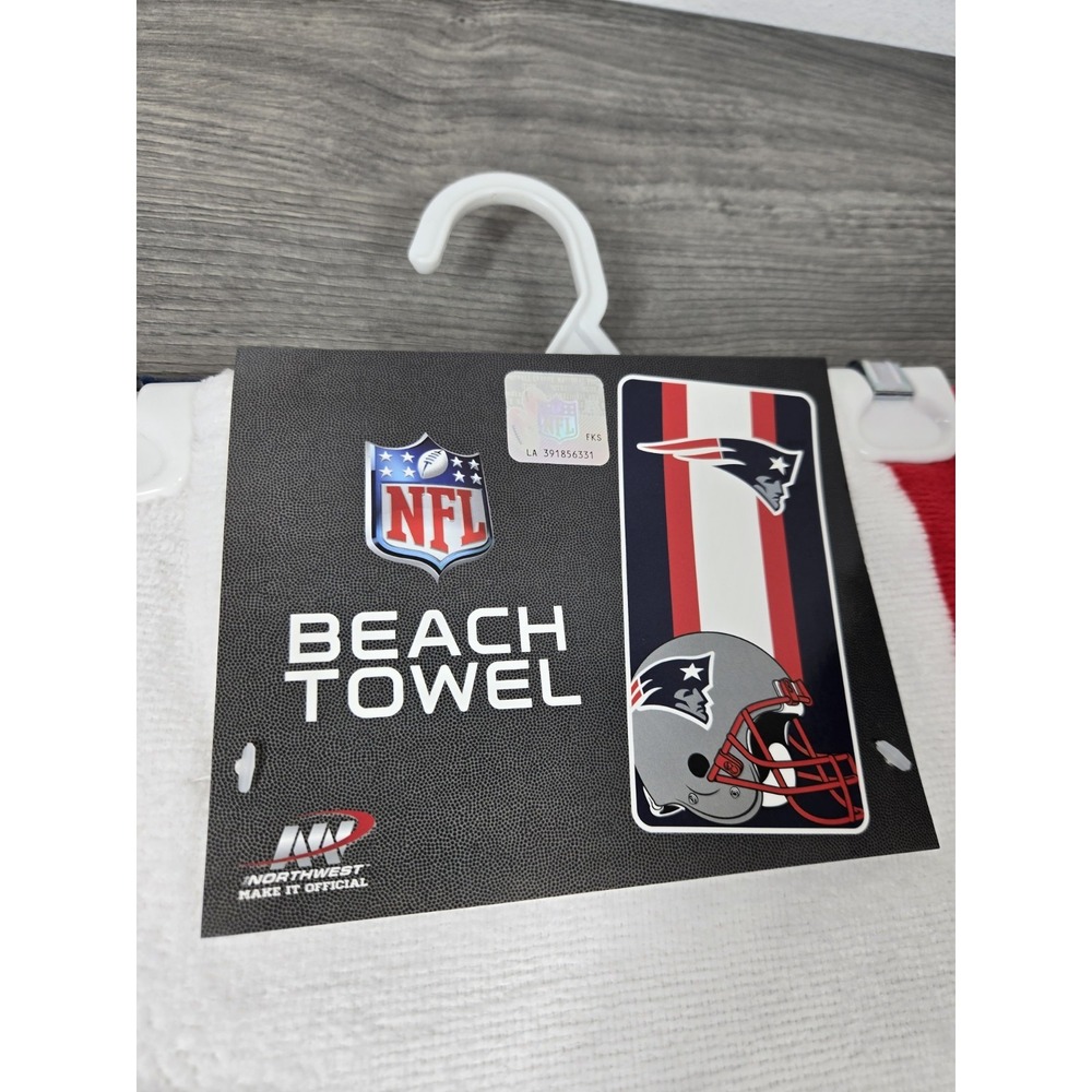 New England Patriots Beach Towel 30"×60" NOS 2016 NFL‎ Northwest